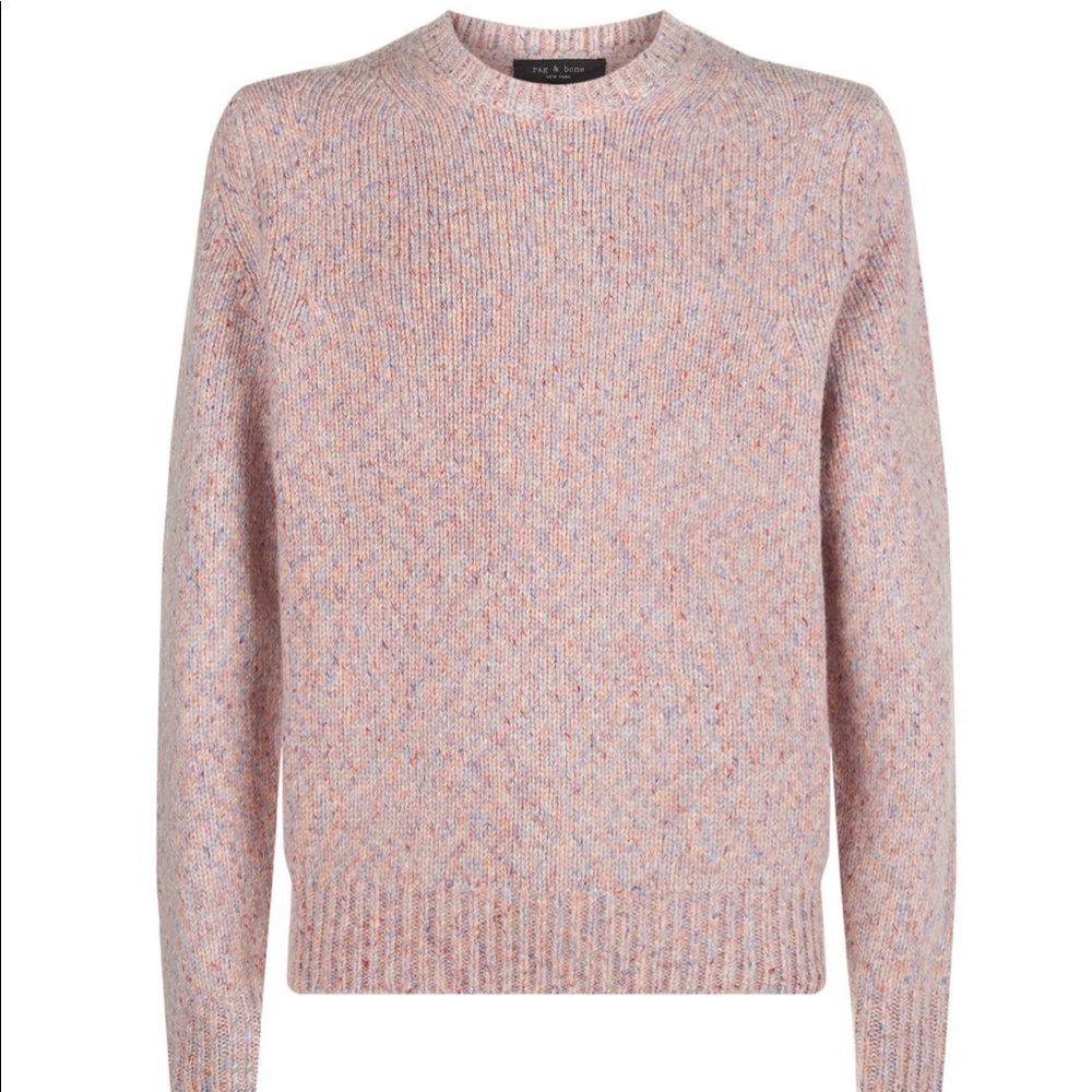 Rag & Bone Pink Lucas Chunky Crew Neck Sweater